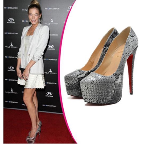 Louboutin Python Daffodile Platform Pumps - Picture 3 of 8